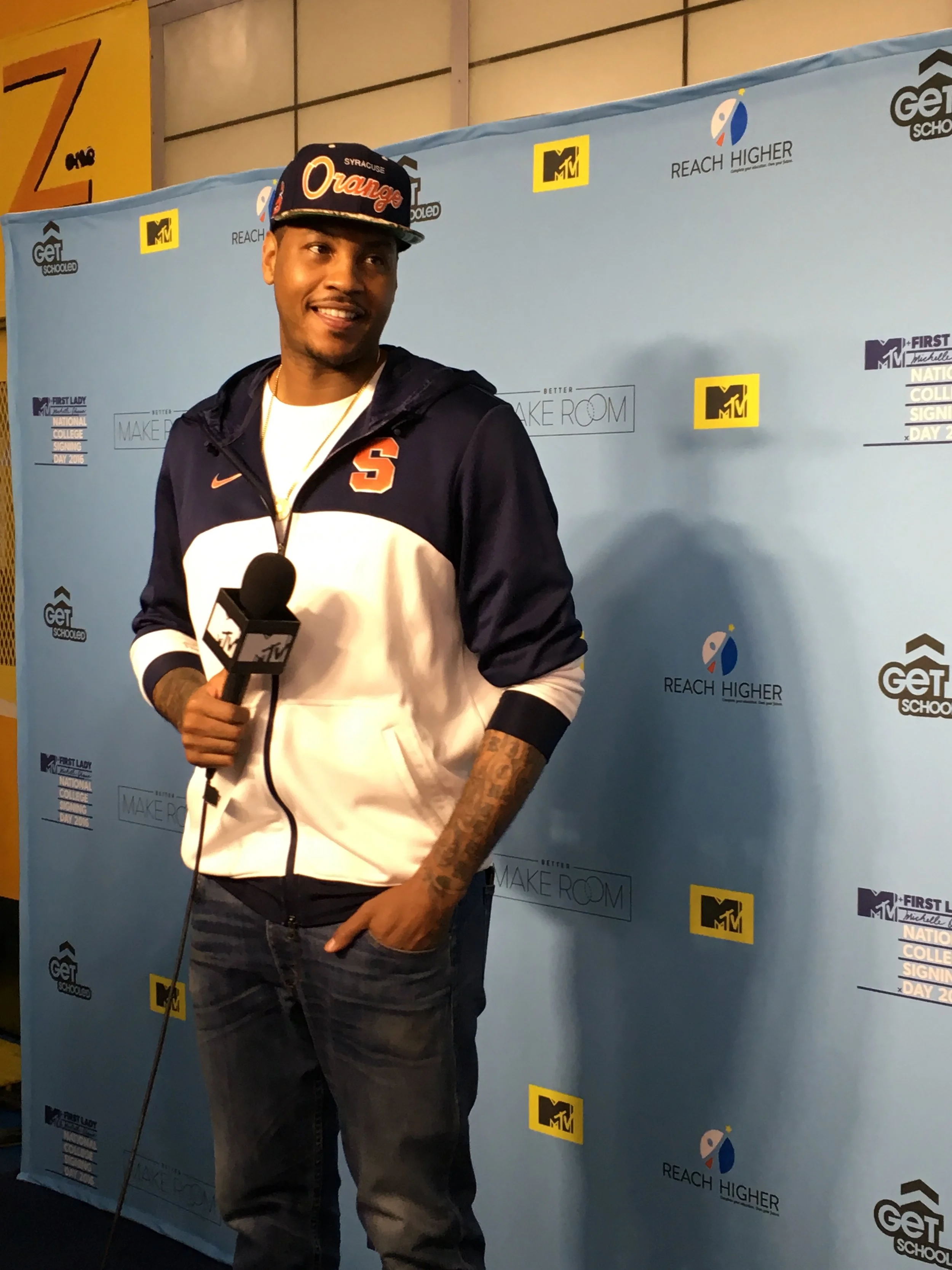 Carmelo Anthony at College Signing Day in Harlem