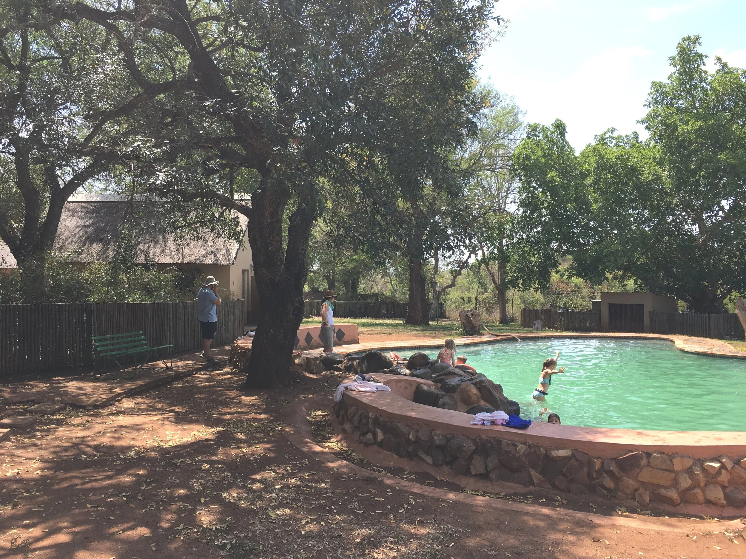 Some of the South African National Parks safari camps include pool facilities and air conditioning.