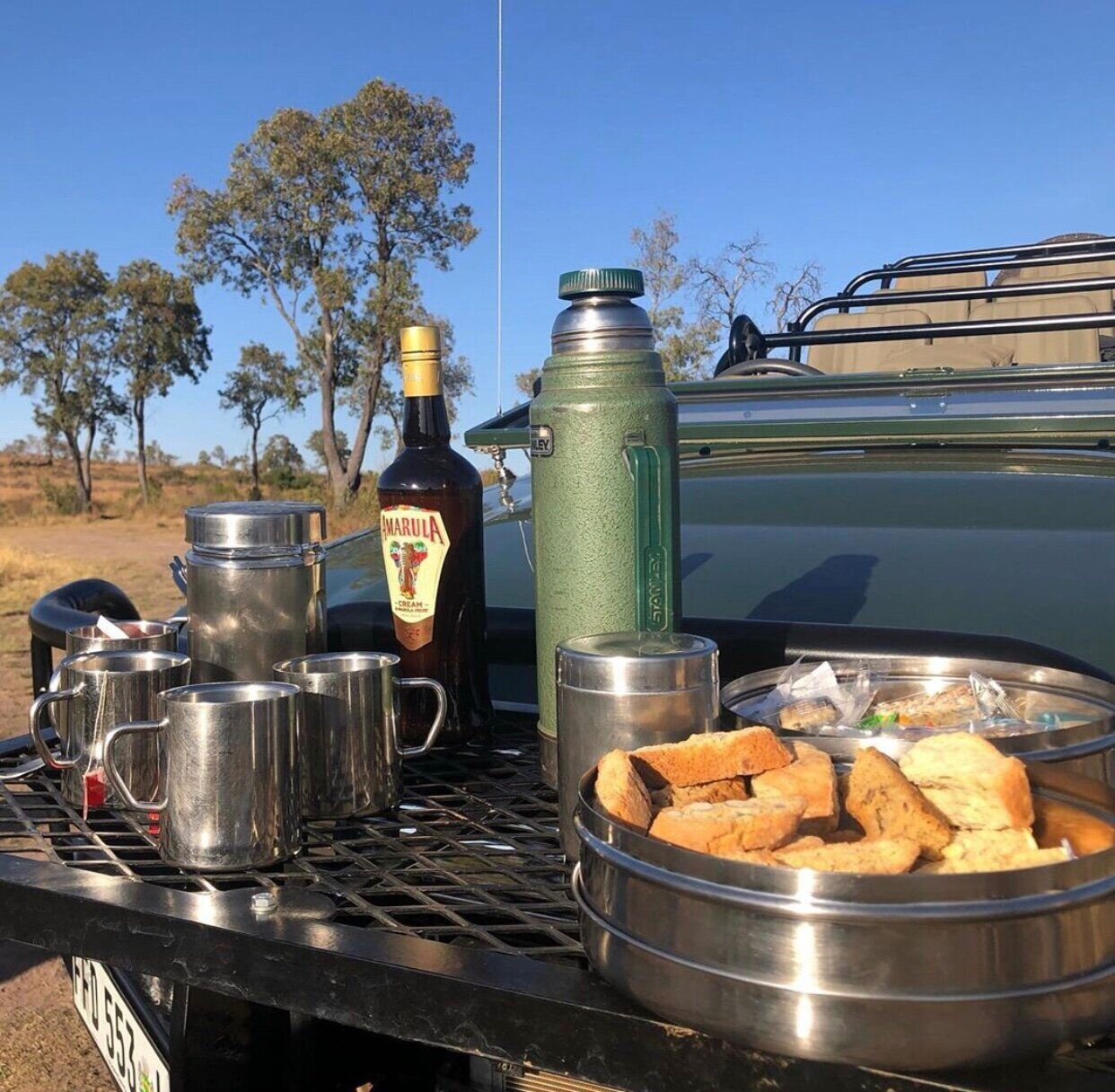Pausing for coffee, rusks (similar to a biscotti) and rooibos tea, (the official tea of South Africa) is a lovely part of the South African hospitality tradition in homes, hotels and on safari. photo credit: Melinda Broster