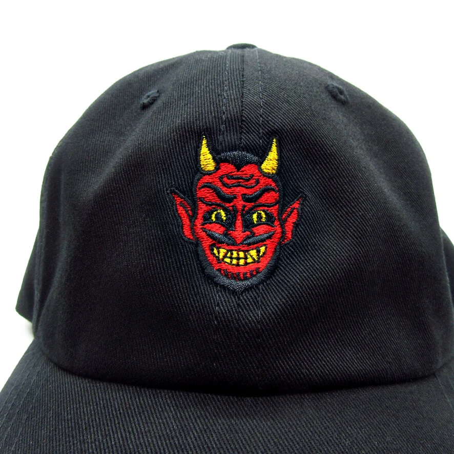 Devil Embroidered Dad Hat — * * * NO LUCK * * *