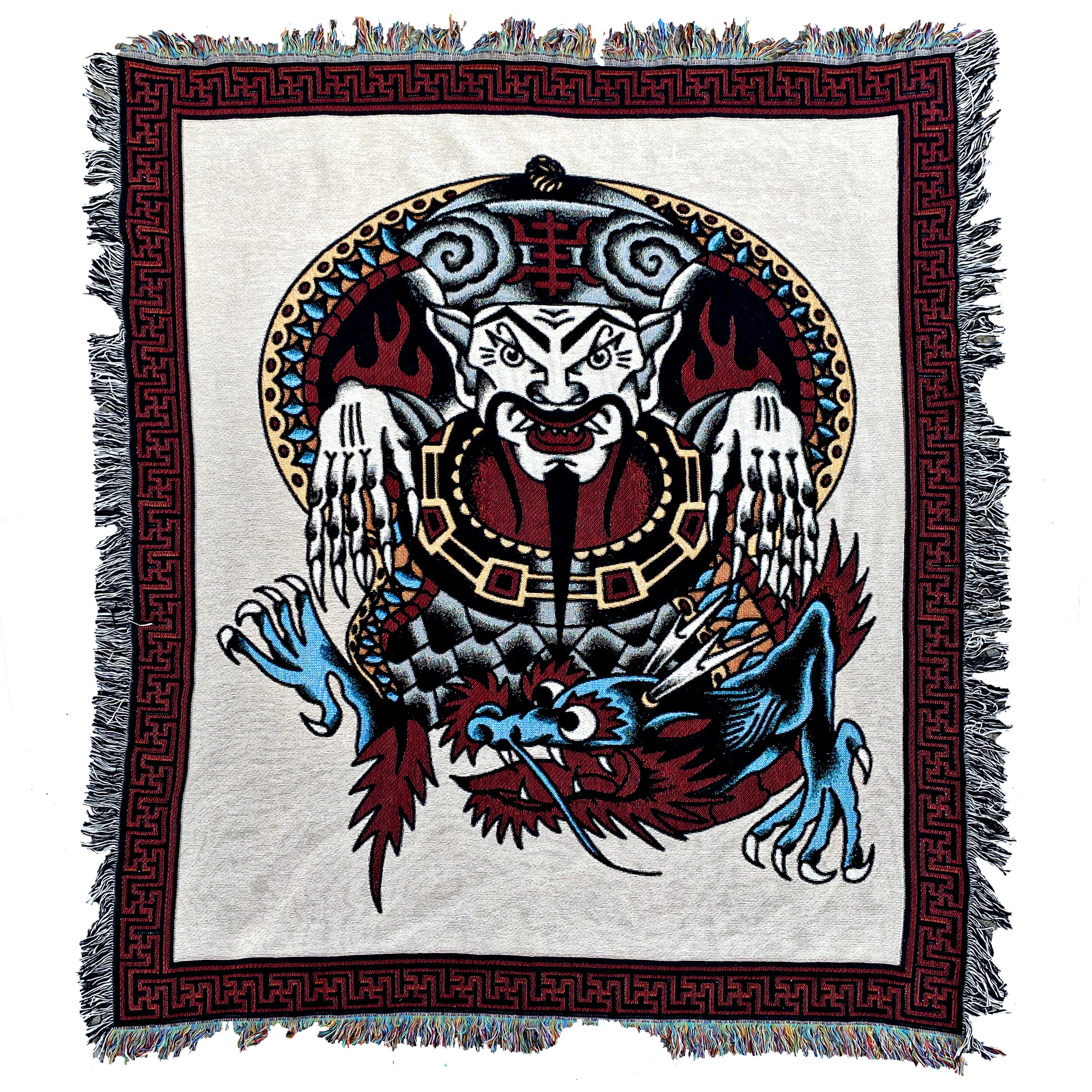 Huck-spaulding-rogers-tattoo-woven-throw-blanket-tapestry-b