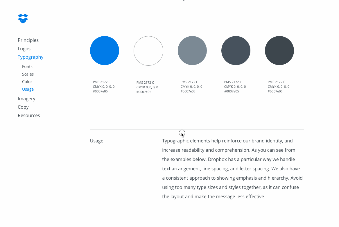  Brand guidelines microsite 