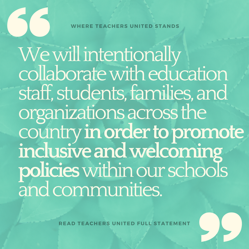 We will intentionally collaborate with education staff, students, families, and organizations across the country in order to promote inclusive and welcoming policies within our schools and communities..png