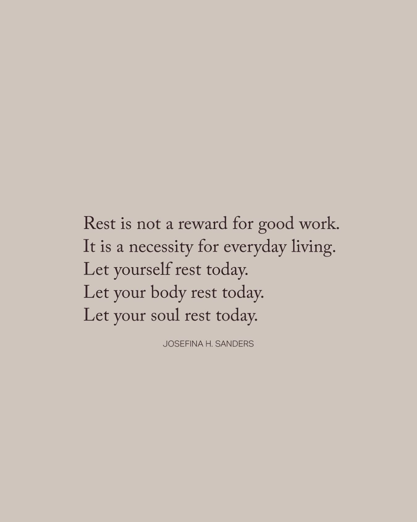 May you look at rest as a way to honor yourself.
May you keep rest as a priority in your life. 

Tomorrow on the @cuidatepodcast I share a small lesson that I&rsquo;ve learned with motherhood and rest. 
A lot of times we put rest on snooze when in re