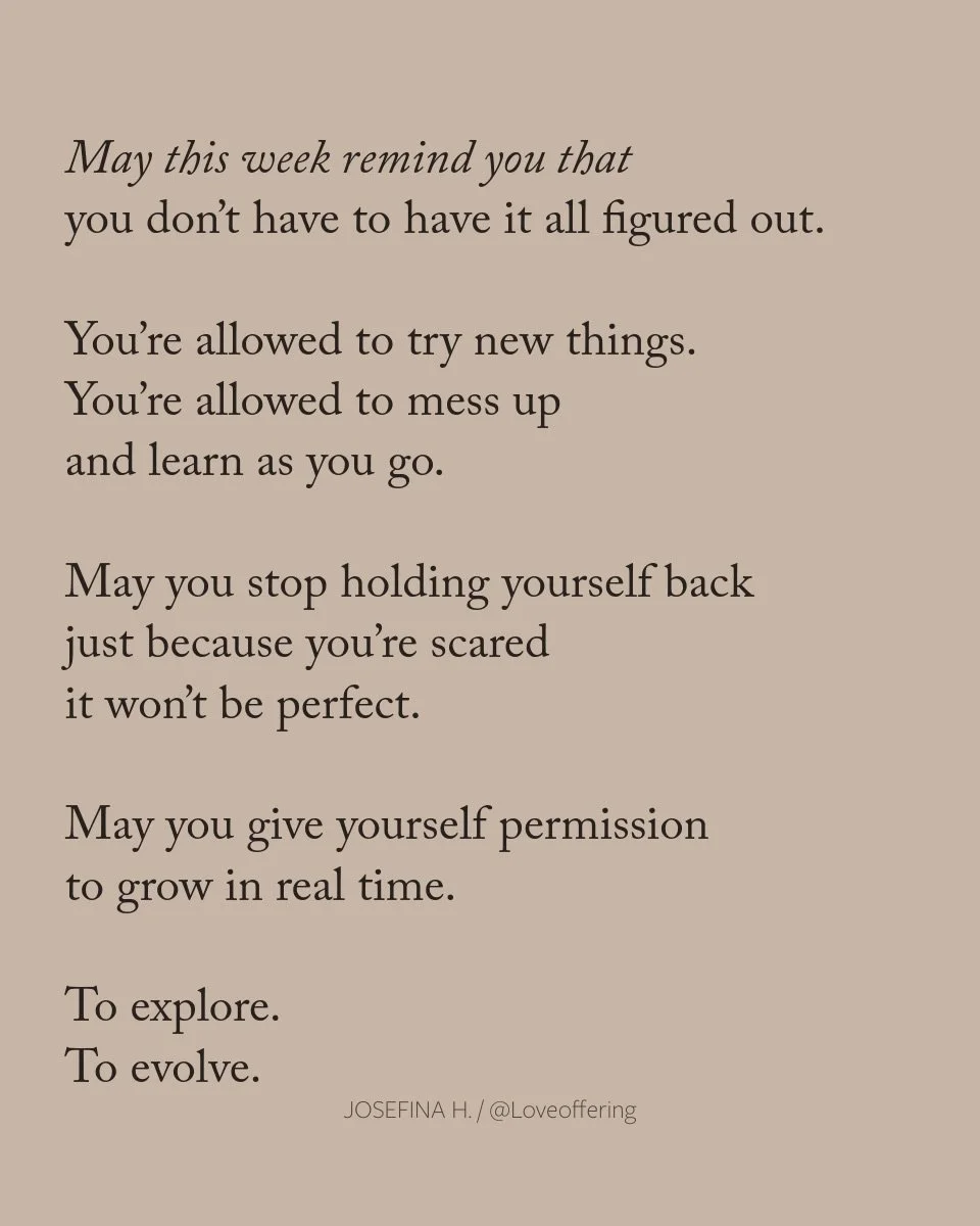 Some of the best things in my life came from trying, failing, learning&hellip; and trying again.

This week, I&rsquo;m reminding myself that growth doesn&rsquo;t happen when everything is perfect.
It happens when you show up anyway.