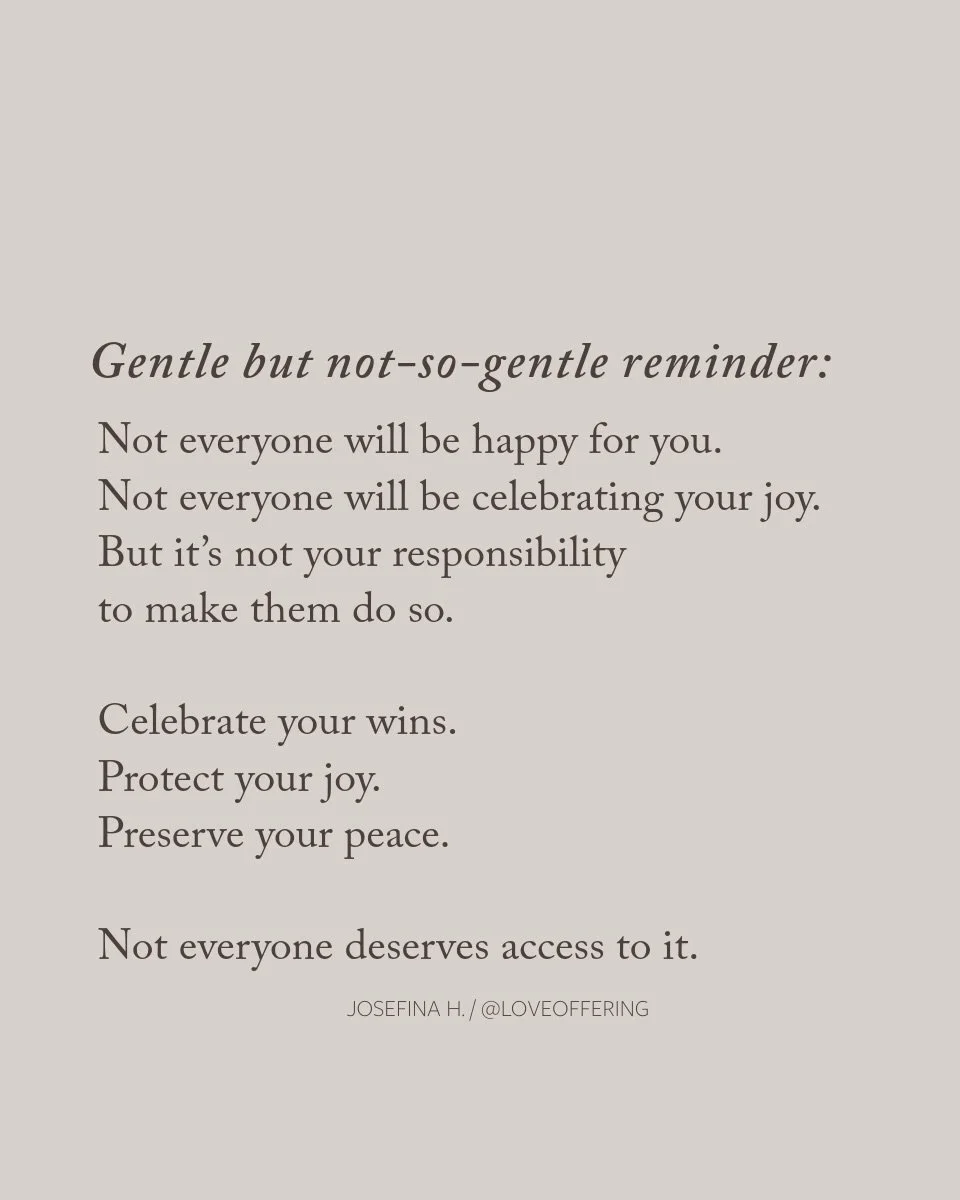 Not everyone will clap for you. 
And that&rsquo;s okay.

Not everyone will be happy for you.
Not everyone will celebrate your joy.
Not everyone will be rejoicing over your wins.

I&rsquo;m learning that it&rsquo;s okay.

Sometimes the only applause w