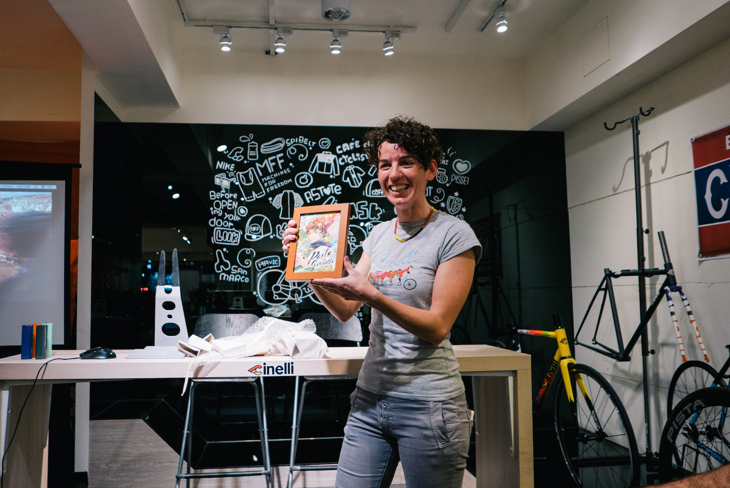 Meet Paola Gianotti, the strong and humble lady who holds a Guinness Record for fastest time in Traveling the World on a Bicycle and another Guinness Record for fastest time to ride across the 48 states of USA. Needless to say, she completed both tour on a Cinelli bike and also raised money to purchased 72bikes for under privileged women in Africa.