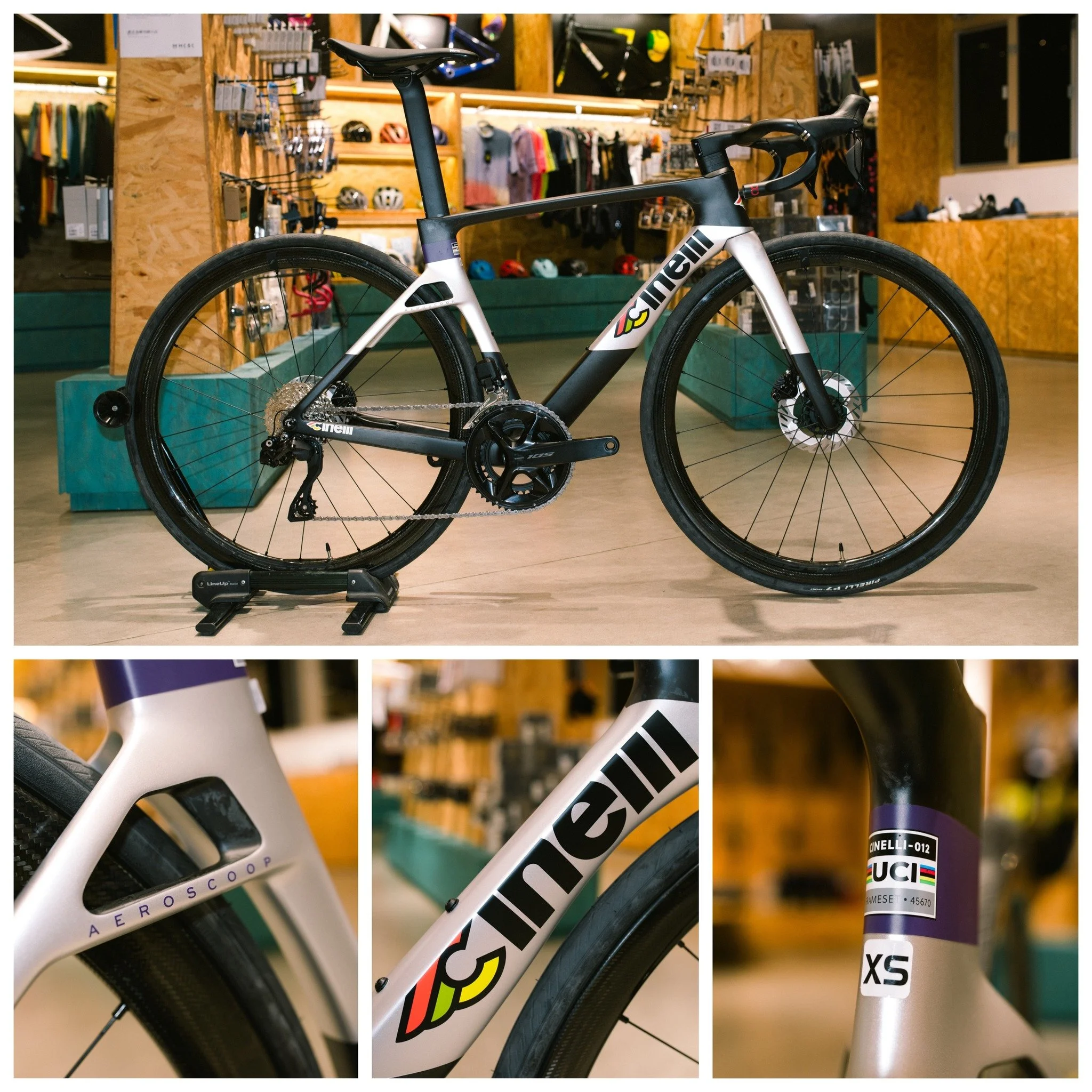 Cinelli Aeroscoop 成車現已到貨，歡迎查詢。

成車配置:

Shimano 105 R7170 12 speeds disc brake Di2 groupset 
R7100 crankset 50/34, R7100 11-36 cassette
Fulcrum Speed 40 CMPTZN disc brake wheelset

#cinelli #cinelliaeroscoop  #shimano #shimano105 #shimanor7170di2  #mc
