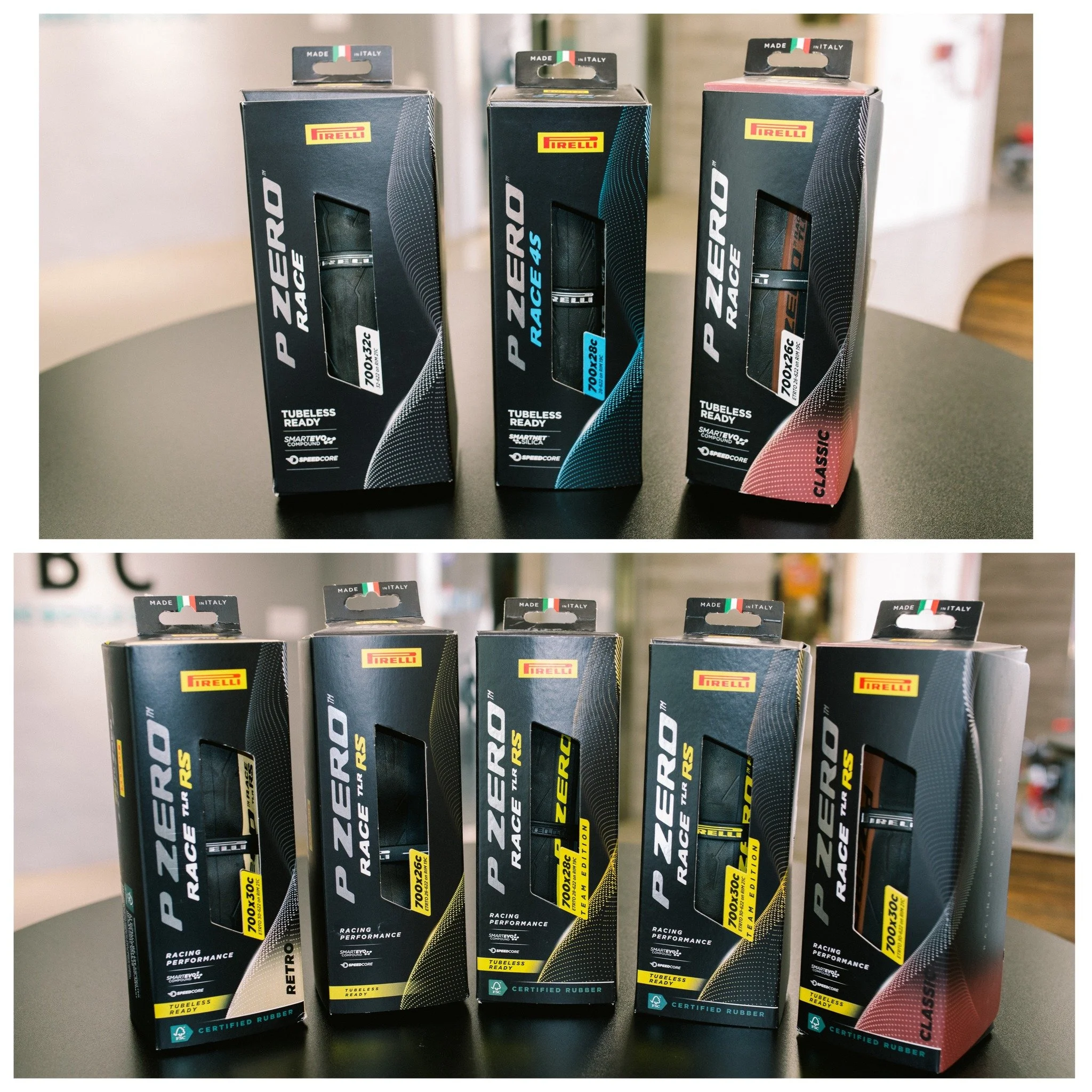 Pirelli 公路單車車呔 
無內胎(Tubeless) 版本: P Zero Race, Race 4S,  Race TLR RS  再度到貨，歡迎查詢。 
#pirellitires #pirellicycle #pirellicycling #hkcycling #localbikeshop #mcbcbike