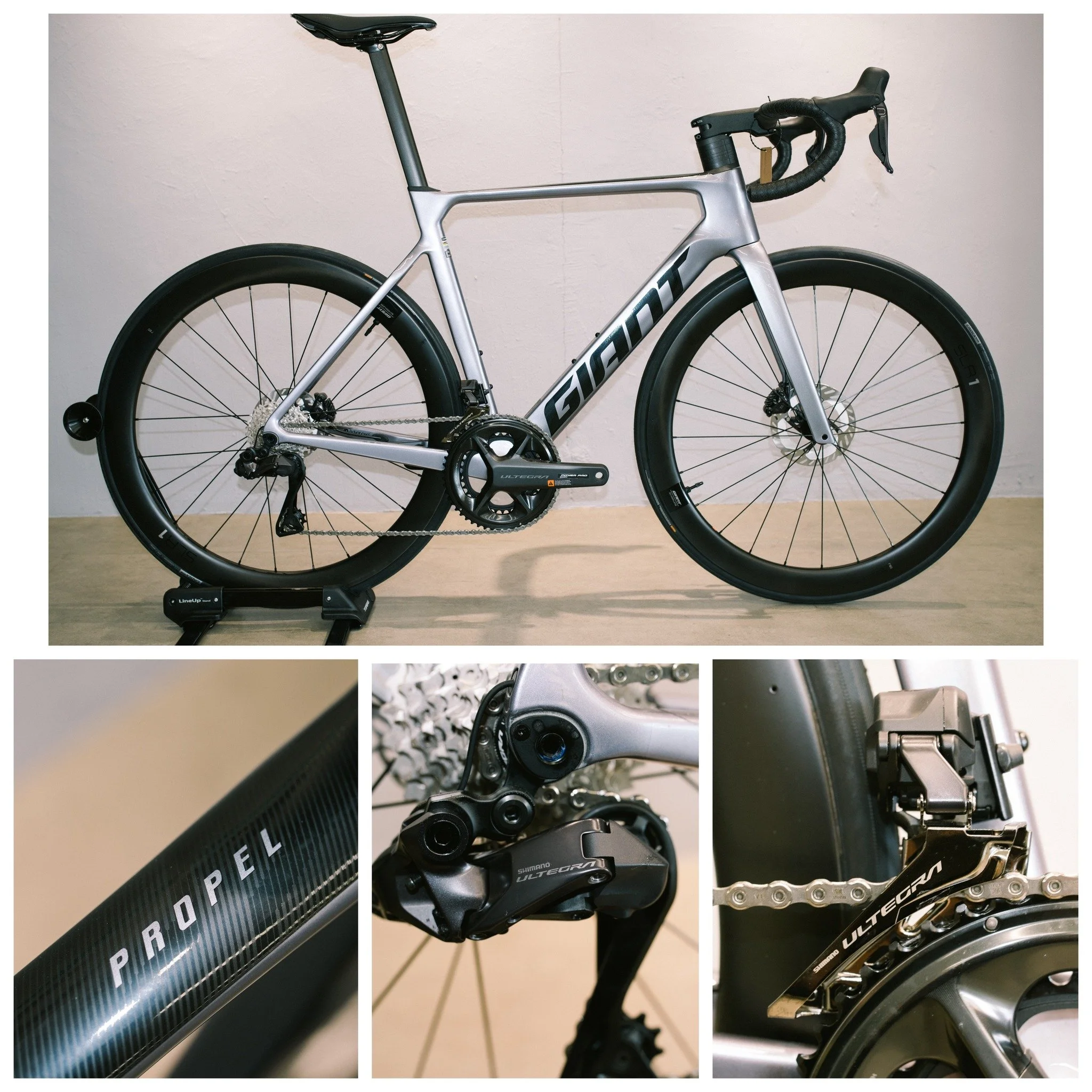Giant Propel Advanced Pro 0 Di2 公路單車，現貨發售，歡迎查詢。
Propel Advanced Pro complete bike details:
・Handlebar ~ Giant Contact SLR Aero
・Groupset ~ Shimano Ultegra 12 speeds Di2 Disc brake system
・Wheelset ~ Giant SLR 1 50 Carbon 
・Weight 7.71 Kg
#giant #gian