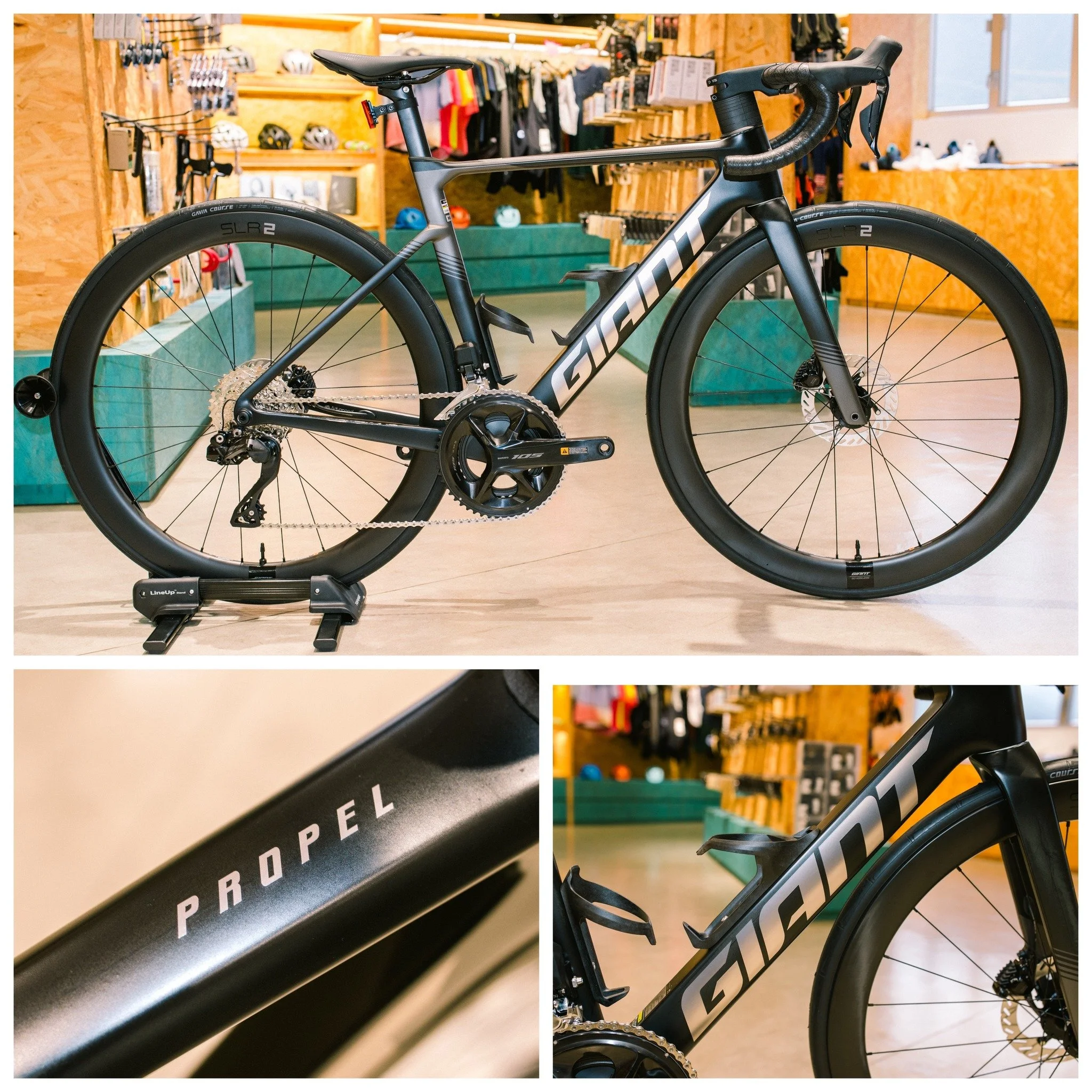 多謝客人支持！ 
選購Giant 2027 Propel Advanced 1 成車

配置：
Shimano 105 R7170 Di2 12 speed Disc Brake Groupset ,
Giant SLR 2 Carbon wheelset.

如有興趣，歡迎查詢。

#giant #giantpropel #shimano #shimano105di2 #mcbcbike #hkcycling #localbikeshop