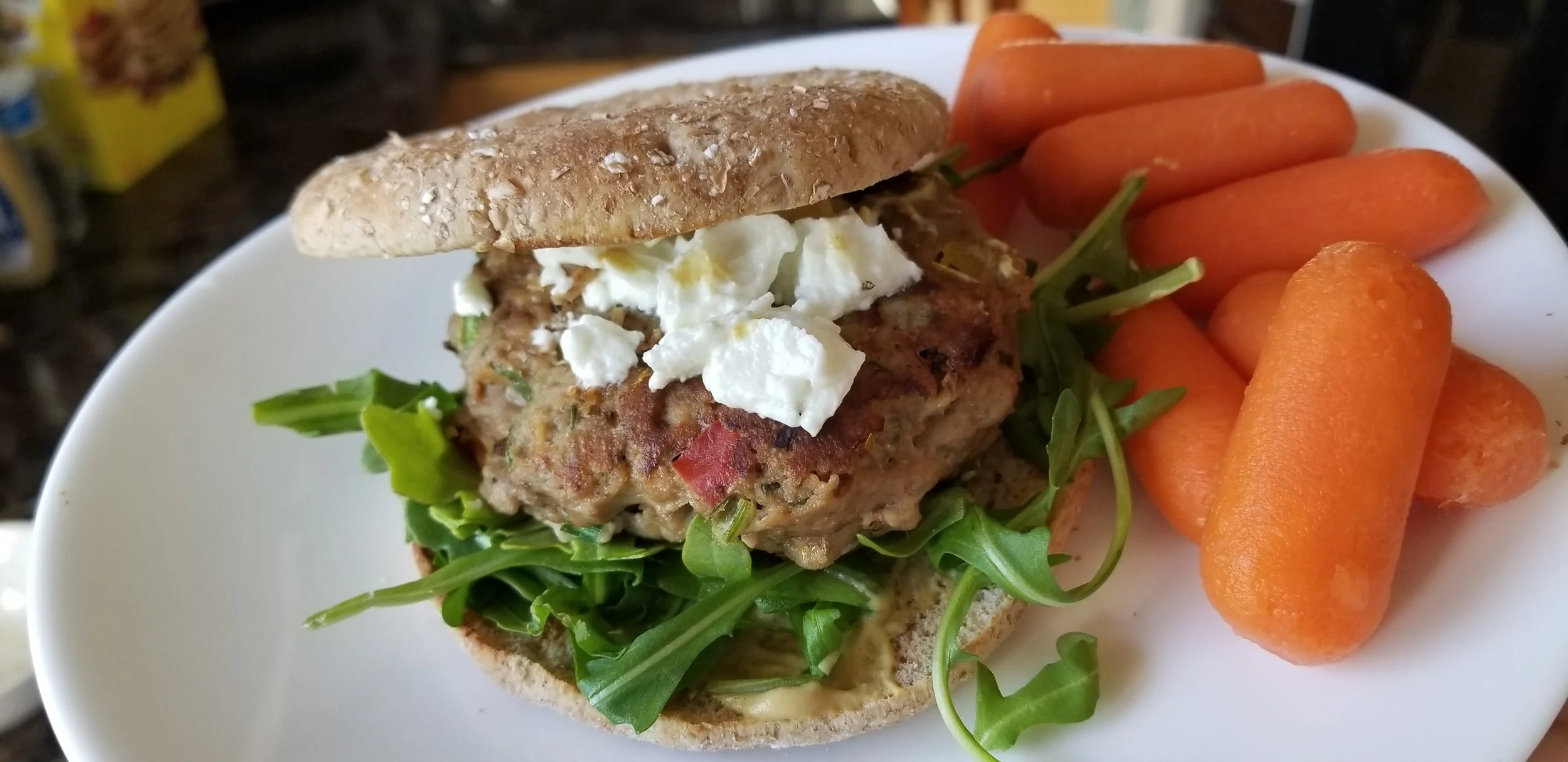 V Turkey Burger Substitution: Lentil vegan patty