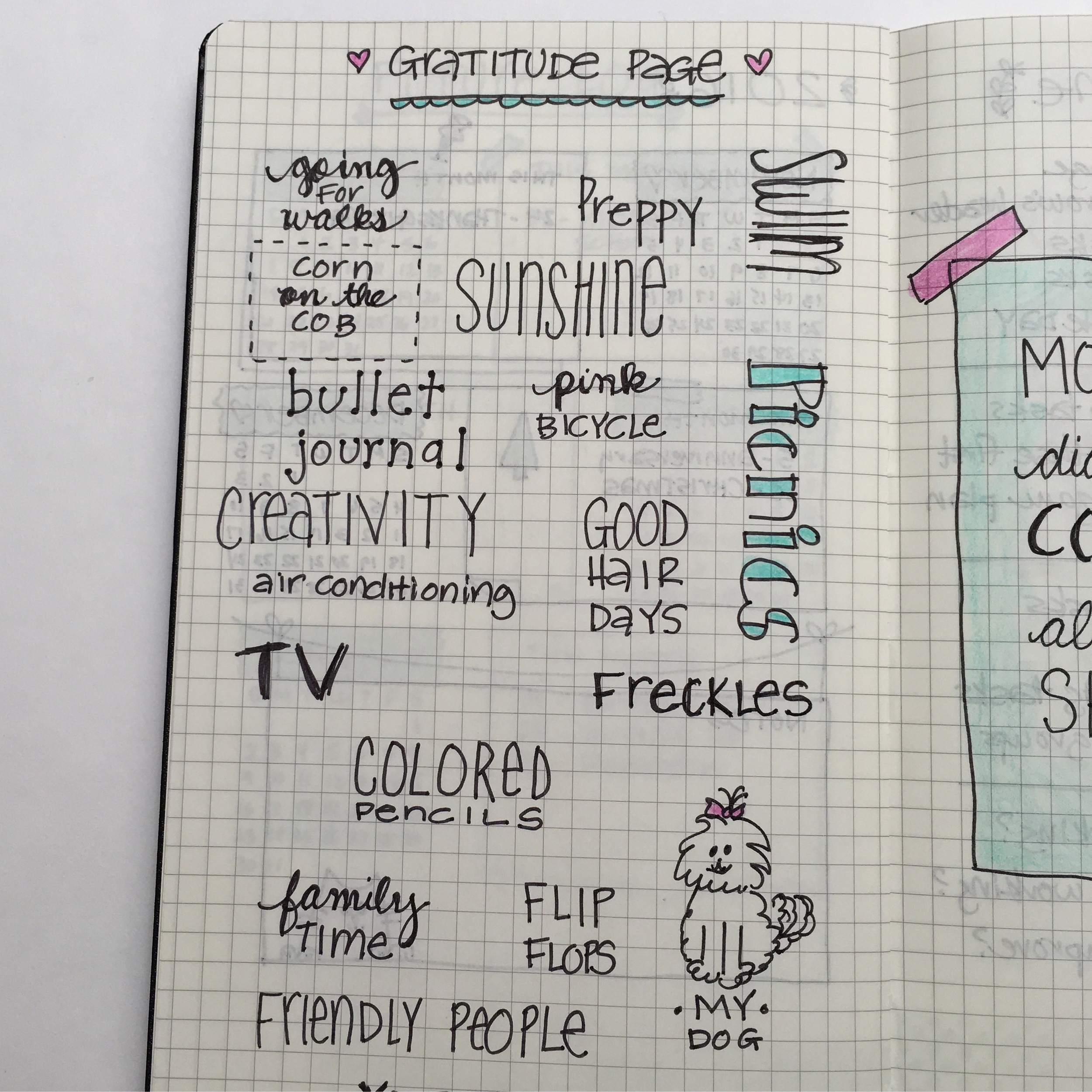 Gratitude Page in my Bullet Journal — Sweet PlanIt