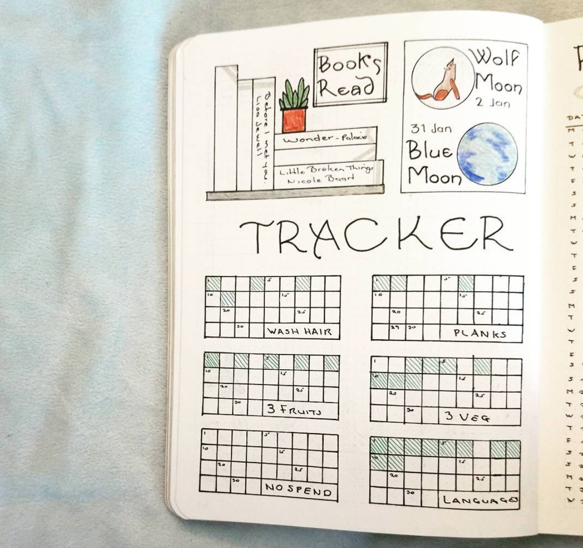 Printable Book Tracker Bullet Journal