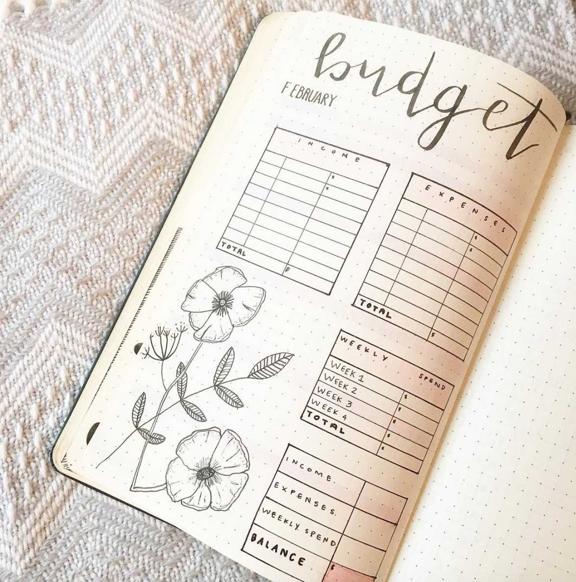 June Monthly Minimal Budget Planner | Bullet Journal | Budget Organizer |  Income Tracker | Bill Tracker | Debt Tracker | Savings Tracker