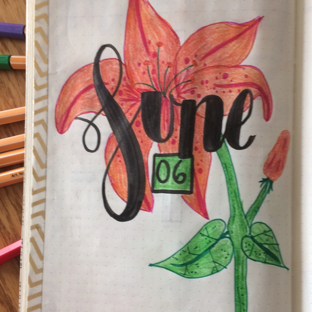 June Bullet Journal Spreads