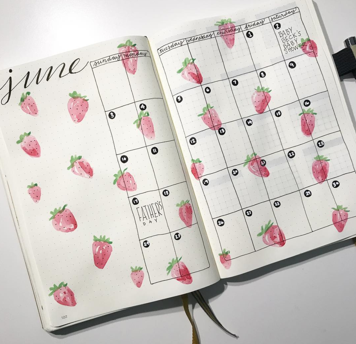 13 Inspiring June Bullet Journal Pages Sweet PlanIt