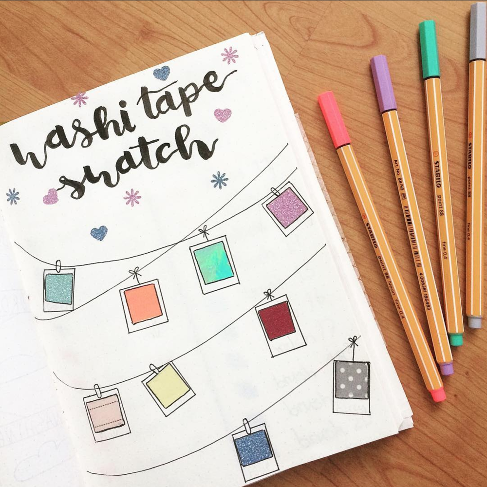15 Ways to Catalog Washi Tape in your Bullet Journal — Sweet PlanIt