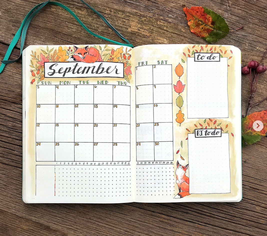 September Bullet Journal Spread Ideas — Sweet PlanIt