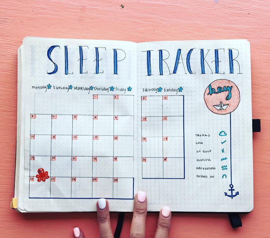 Minimal Printable Hours of Sleep Log Planner Pages Sleep Tracker Personal Insert