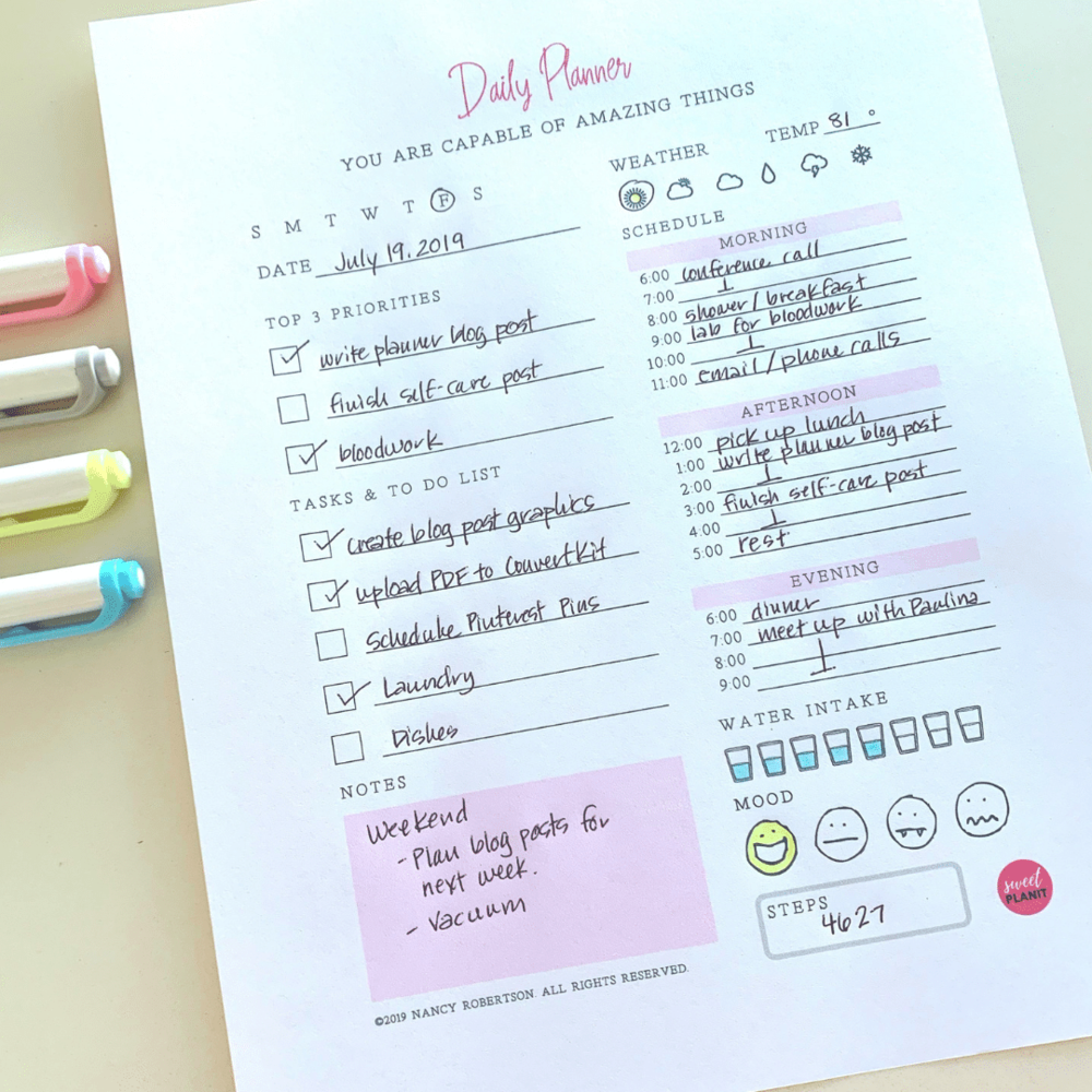 Best Way to Use a Daily Planner + Free Printable! — Sweet PlanIt