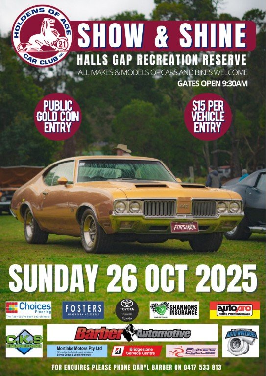 Holdens of Age Car Show & Shine