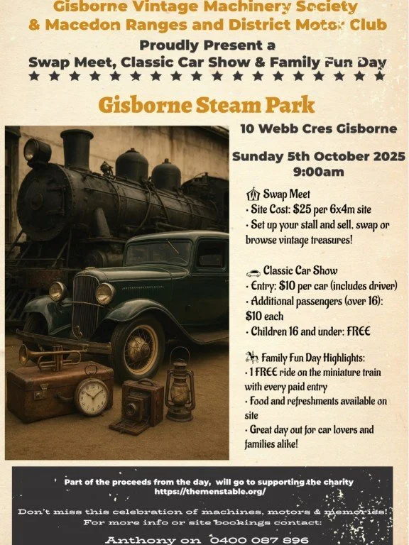 Gisborne Swap Meet, Classic Car Show & Family Day