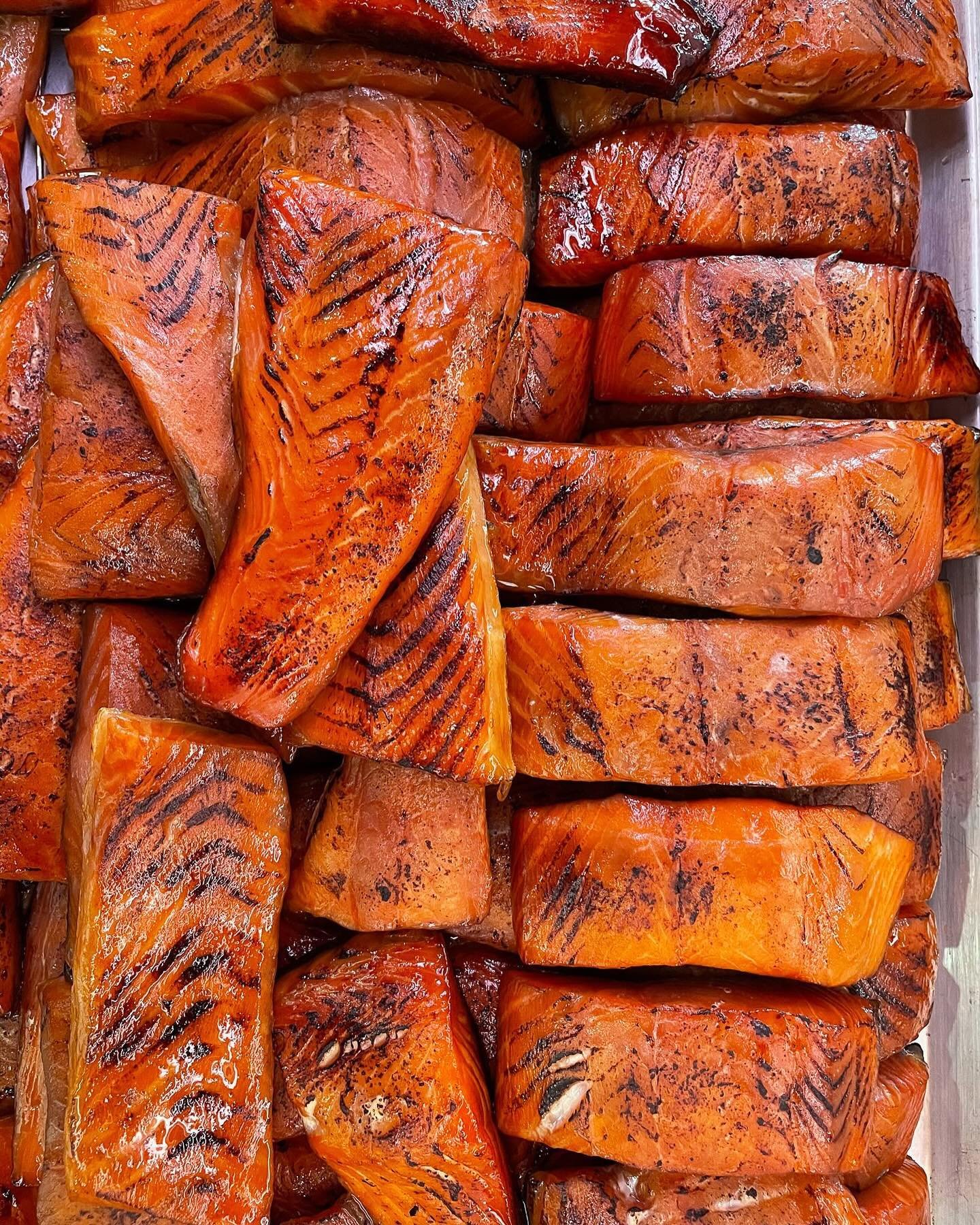 Hot Smoked Scottish Salmon available to ship nationwide! Each batch is hand cut and carefully dry brined, then delicately hot smoked with a blend of cherry wood and hickory.

No artificial preservatives - just salt, sugar &amp; smoke! 

Each 5lb incr