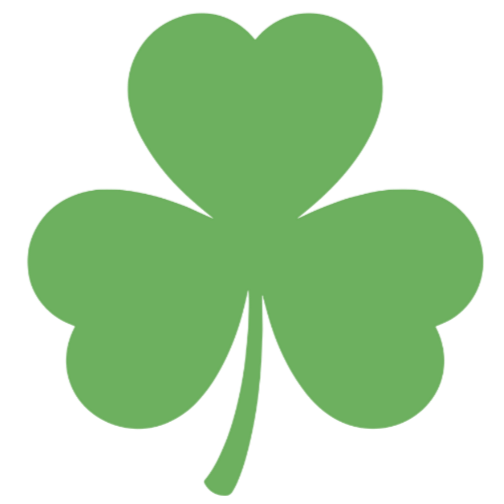 Green four-leaf clover.