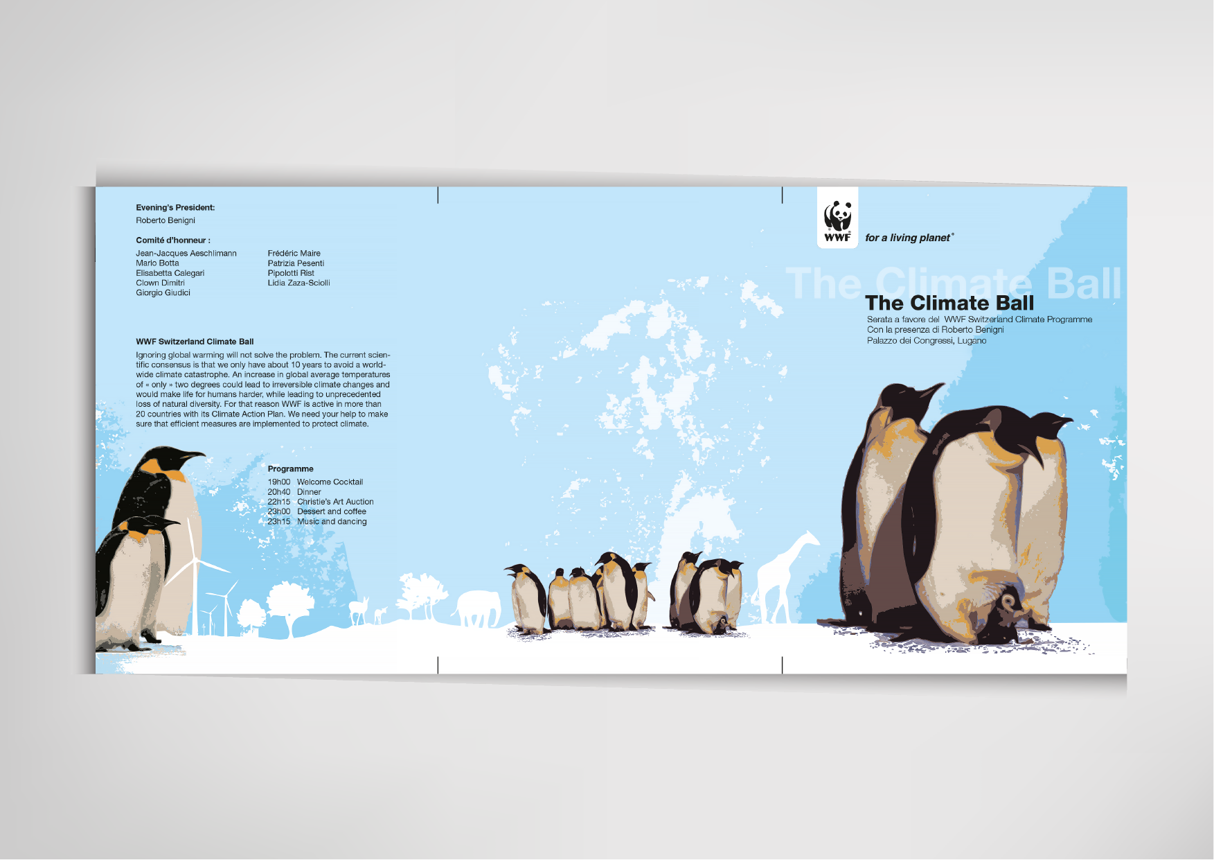   WWF Svizzera _Illustrazioni e immagine grafica evento Climate Ball 