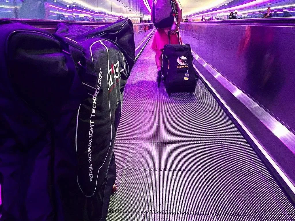 The Scicion AeroComfort 2.0 bag was used to transport the bike for both journeys