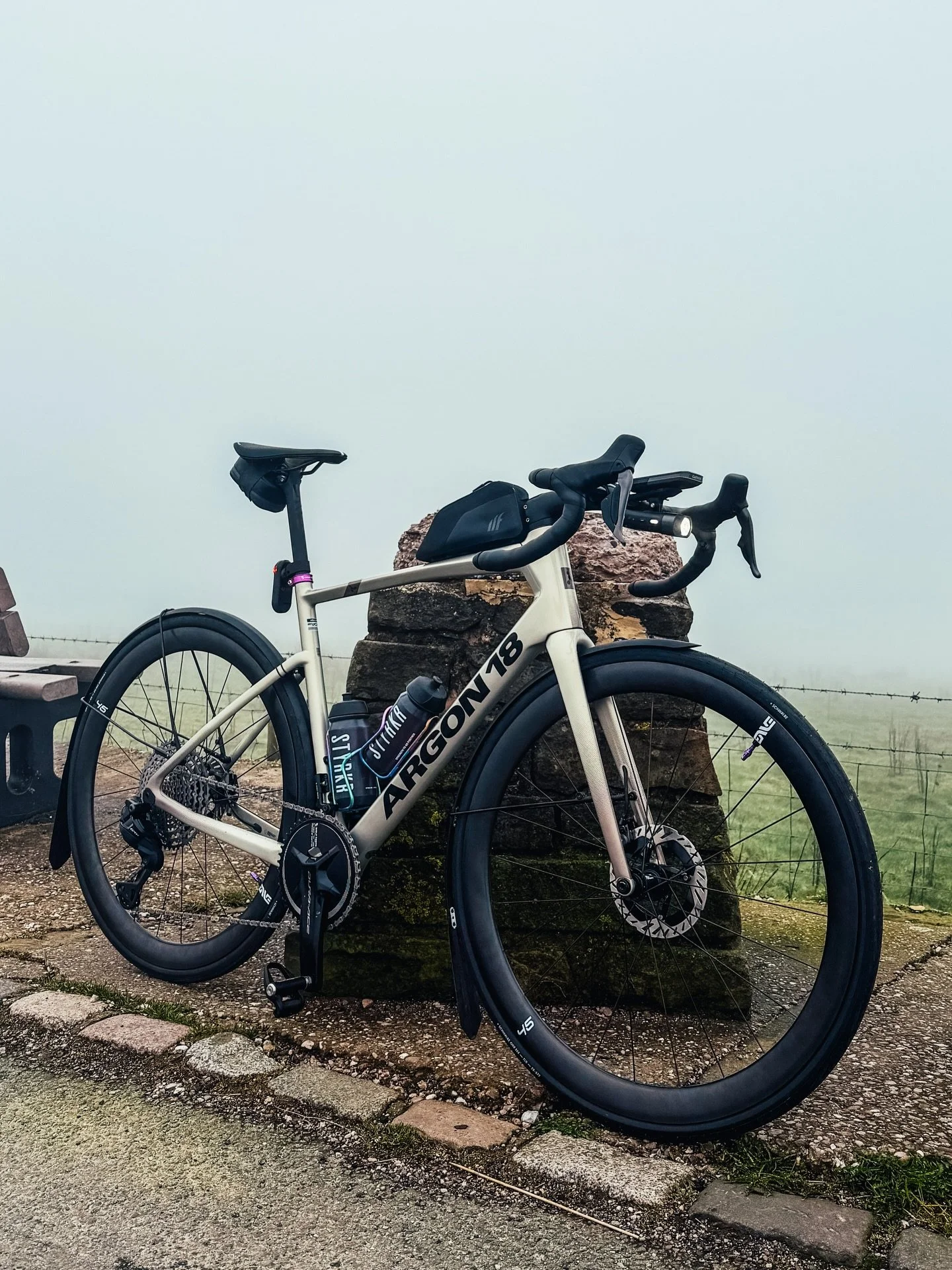 First ride on the @argon18bike Equation. Built up as a lovely winter and wet weather rig. I truly believe your bike you use in the winter has to be one you&rsquo;re excited to get on when the conditions are harshest. Build video coming soon. 
.
.
#ar