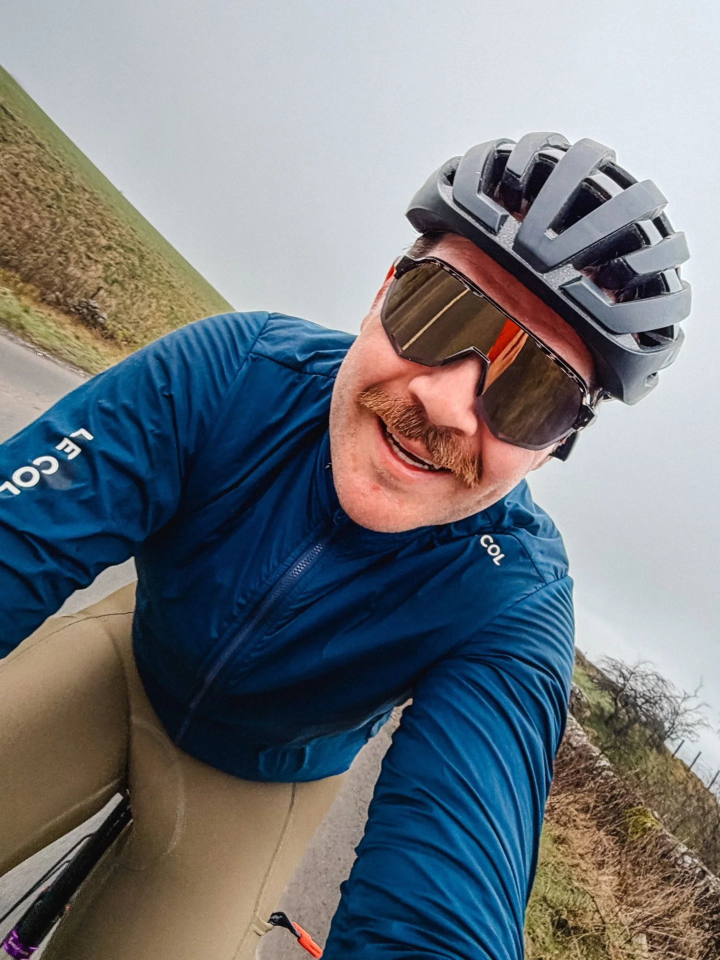 Back to cycling in a very grey Peak District today. Nice to be back home. 
.
.
#lecol #ridefasterridefurther #lazerhelmets #cycling #roadcyclist