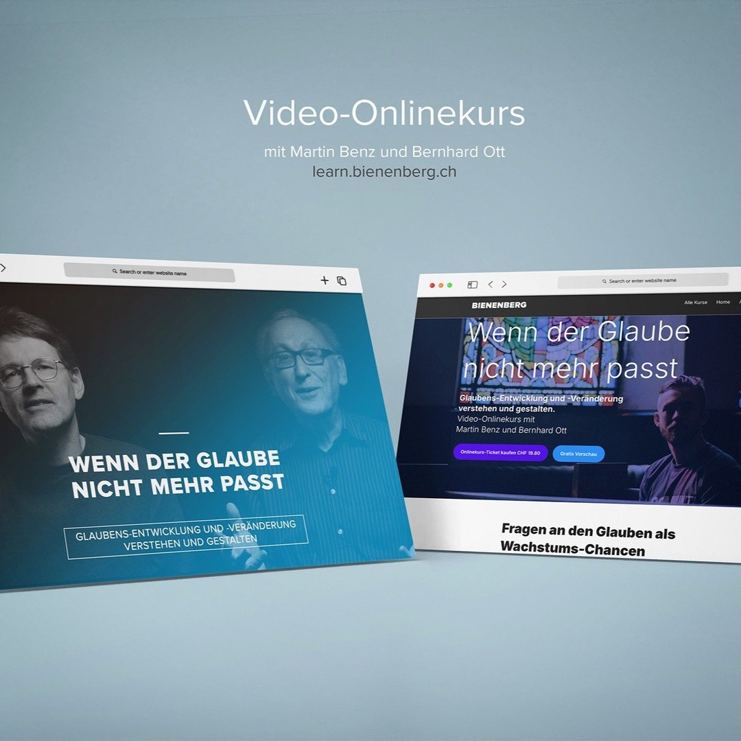 Kennst du schon den neuen Video-Onlinekurs? 

Fragen an den Glauben als Wachstums-Chancen: Im Laufe des Lebens entwickelt und ver&auml;ndert sich der Glaube durch unterschiedliche Erfahrungen, Einsichten und Br&uuml;che. Theologie ist immer auch Biog