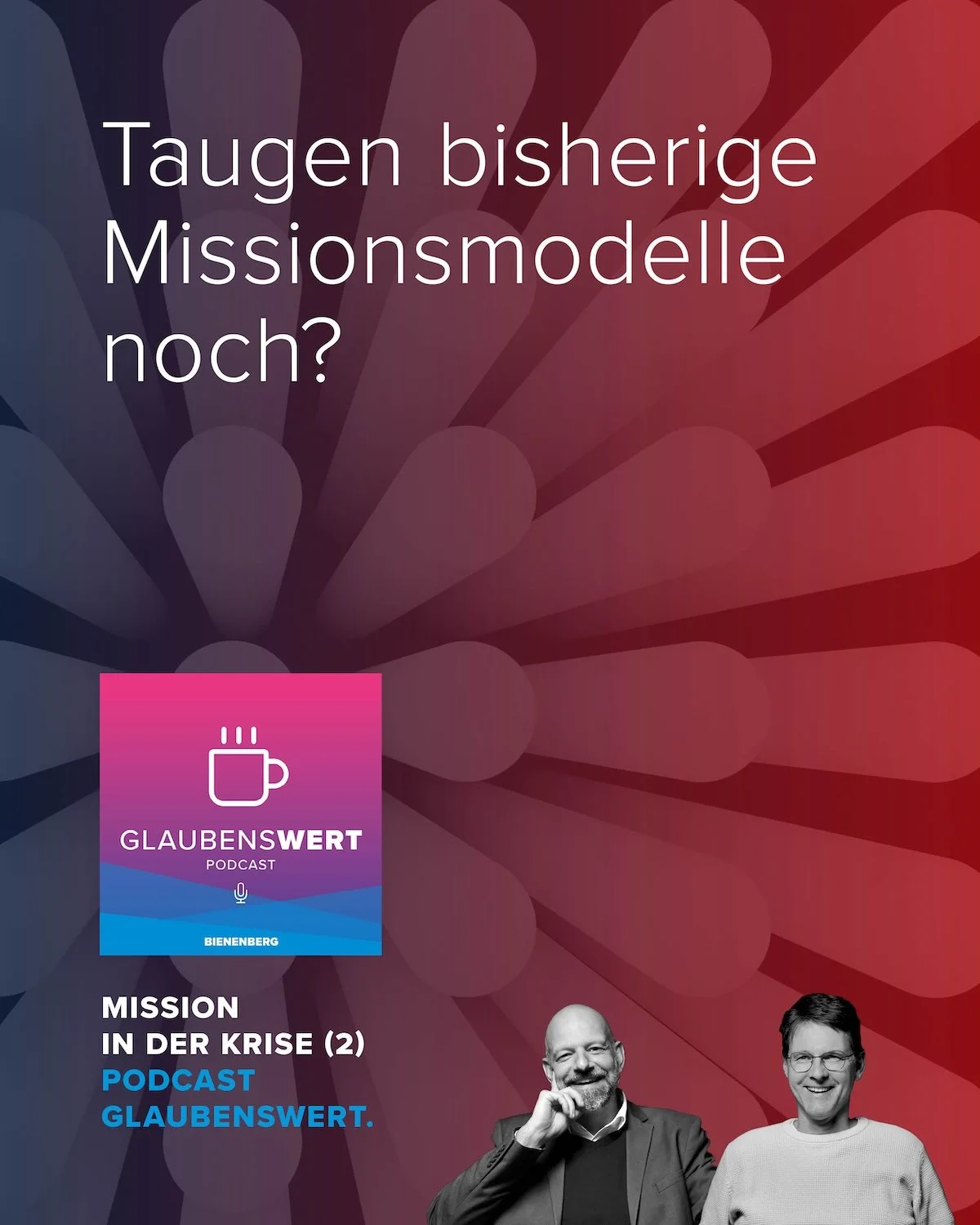 MISSION IN DER KRISE 2: Taugen bisherige Missionsmodelle noch?
In dieser Folge machen Lukas Amstutz und Martin Benz deutlich, dass wir uns inmitten einer neuen S&auml;kularisierung befinden und zunehmend von einem postchristlichen Zeitalter sprechen 