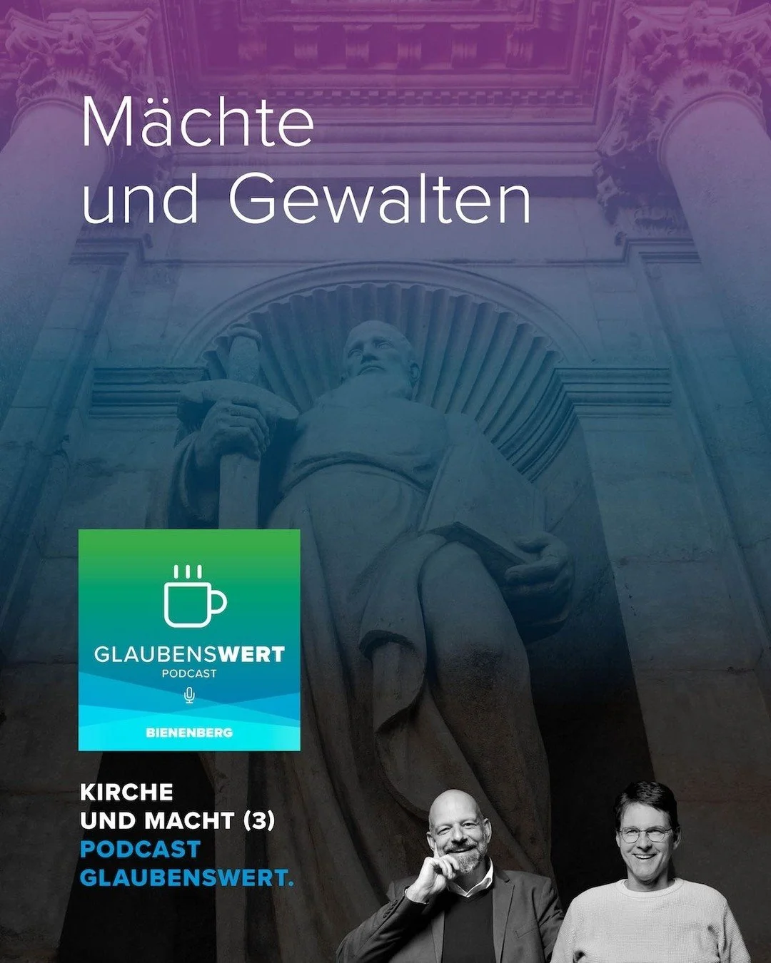 KIRCHE UND MACHT 3: M&auml;chte und Gewalten 

Die unsichtbaren Betriebssysteme unserer Welt.
In der dritten Folge der Staffel &bdquo;Kirche und Macht&ldquo; diskutieren Lukas Amstutz und Martin Benz &uuml;ber den biblischen Begriff der &bdquo;M&auml