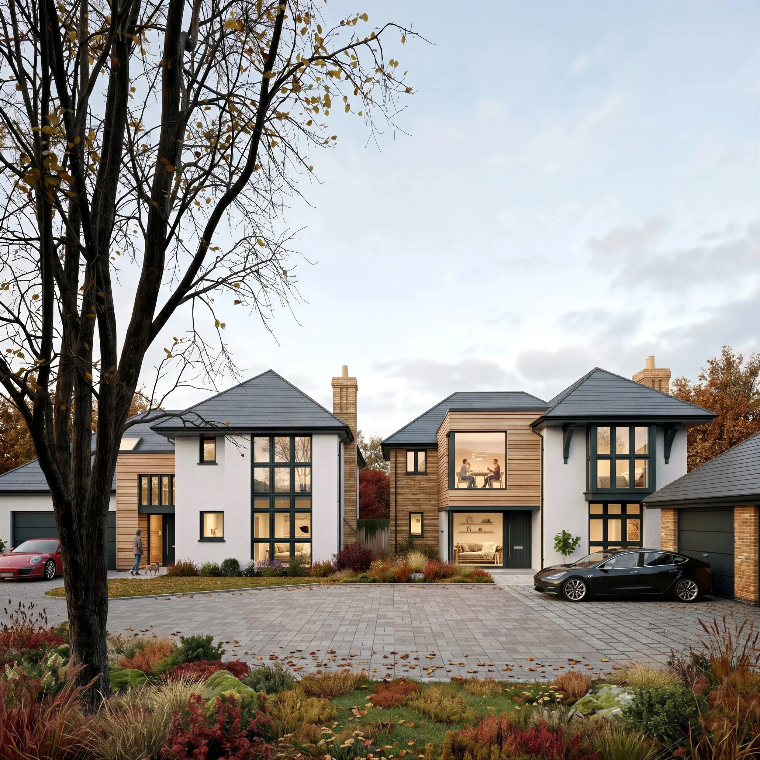 ELMFIELD AVENUE

Working closely with the client, we brought these striking modern homes to life through high-end 3D visualisation. Our detailed CGI was instrumental in securing planning permission, allowing planners to clearly envision both properti