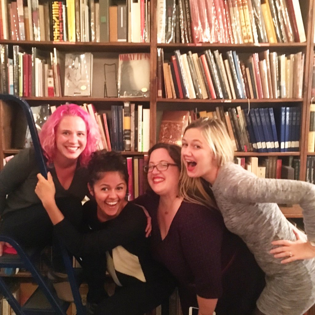 With Kelly Jensen, Amanda Nelson, and Rebecca Schinsky -- some of my fav badass babes 