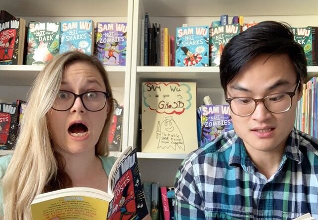Head over to the @waterstones account for a SAM WU reading from me and @kevgtsang where we make lots of ridiculous faces and gestures 👻 #SamWuisNotAfraid #SamWubooks #GoldenTime #readaloud #allbooksallthetime