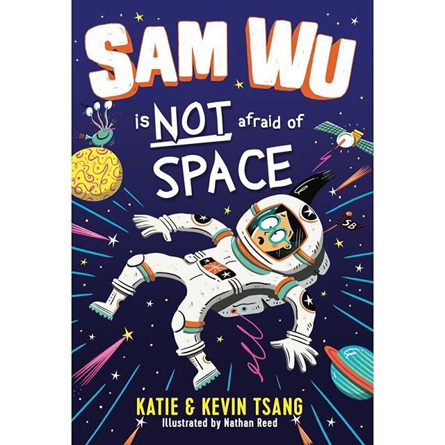 Presenting the cover and title for the sixth SAM WU in all of its out-of-this-world awesomeness...SAM WU IS NOT AFRAID OF SPACE🚀 Publishes this August! And here is a sneak peek of some of our favorite interior illustrations of Sam and the crew at sp