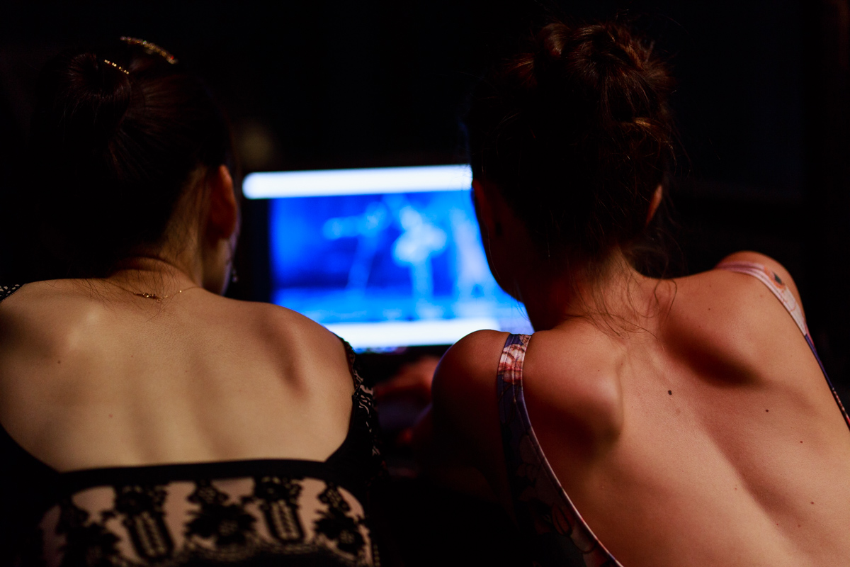 30 Oct 2017. Firkin Crane, Cork. Dancers are seen watching 'Sleeping Beauty' on a DVD during rehearsal.