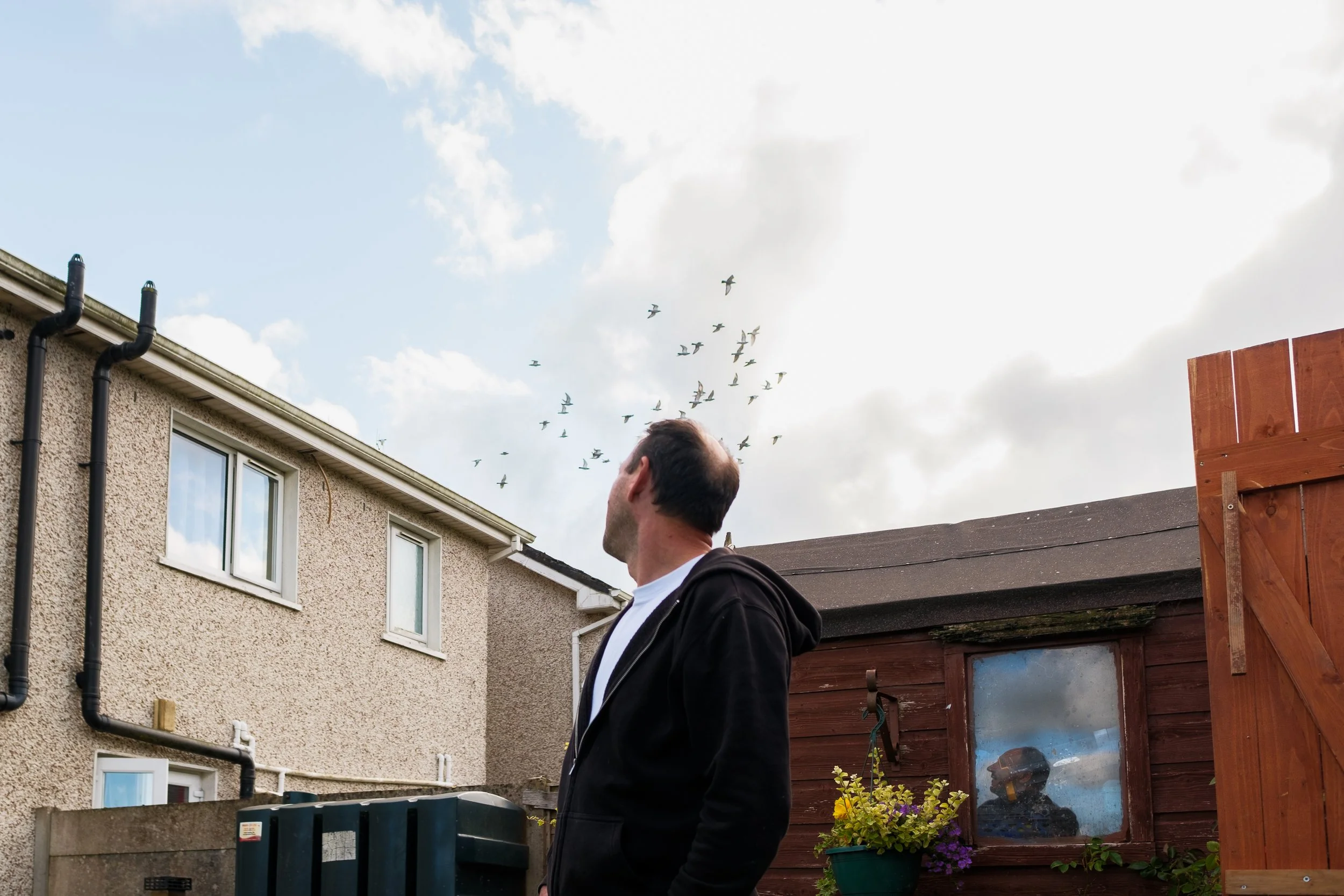  Marek awaiting pigeons’ return. Cashel, Co. Tipperary. 22 Jun 2025. 