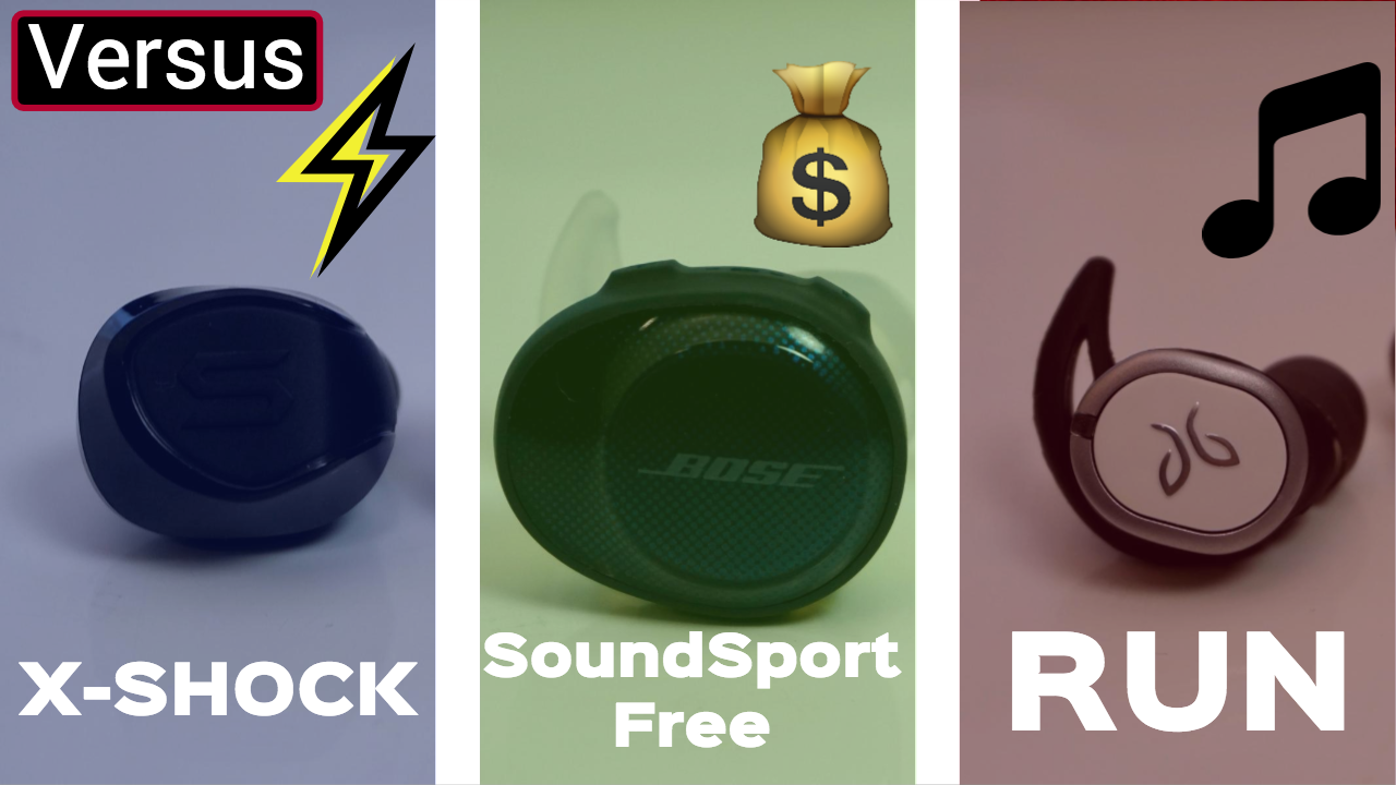 Bose SoundSport Free Vs Jaybird RUN Vs Soul X-Shock
