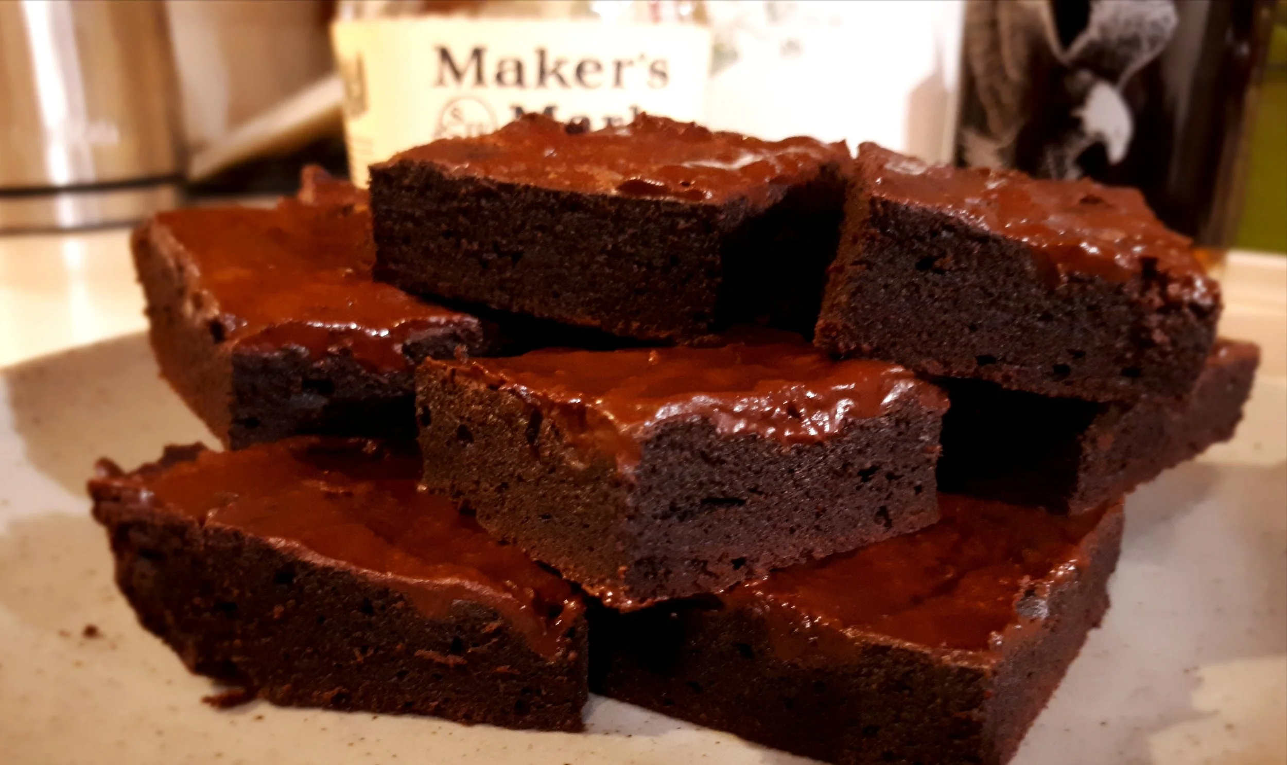 Food: Dark Chocolate Bourbon Brownies