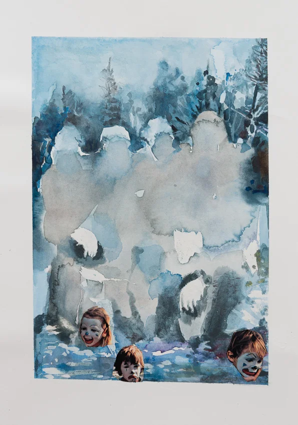When we were, mixed media and photomontage on Arches, 46cm x 43cm