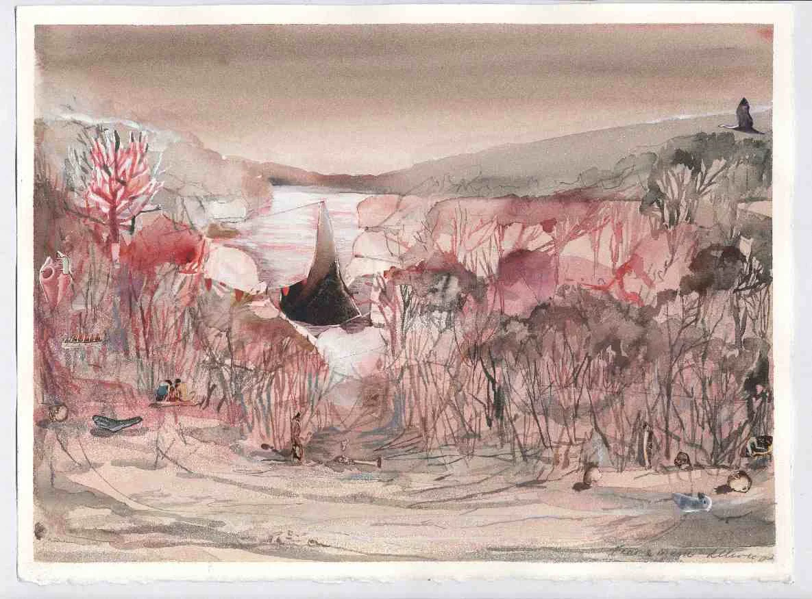 Fear and Magic, Mixed media on Arches, 28cm x 38cm