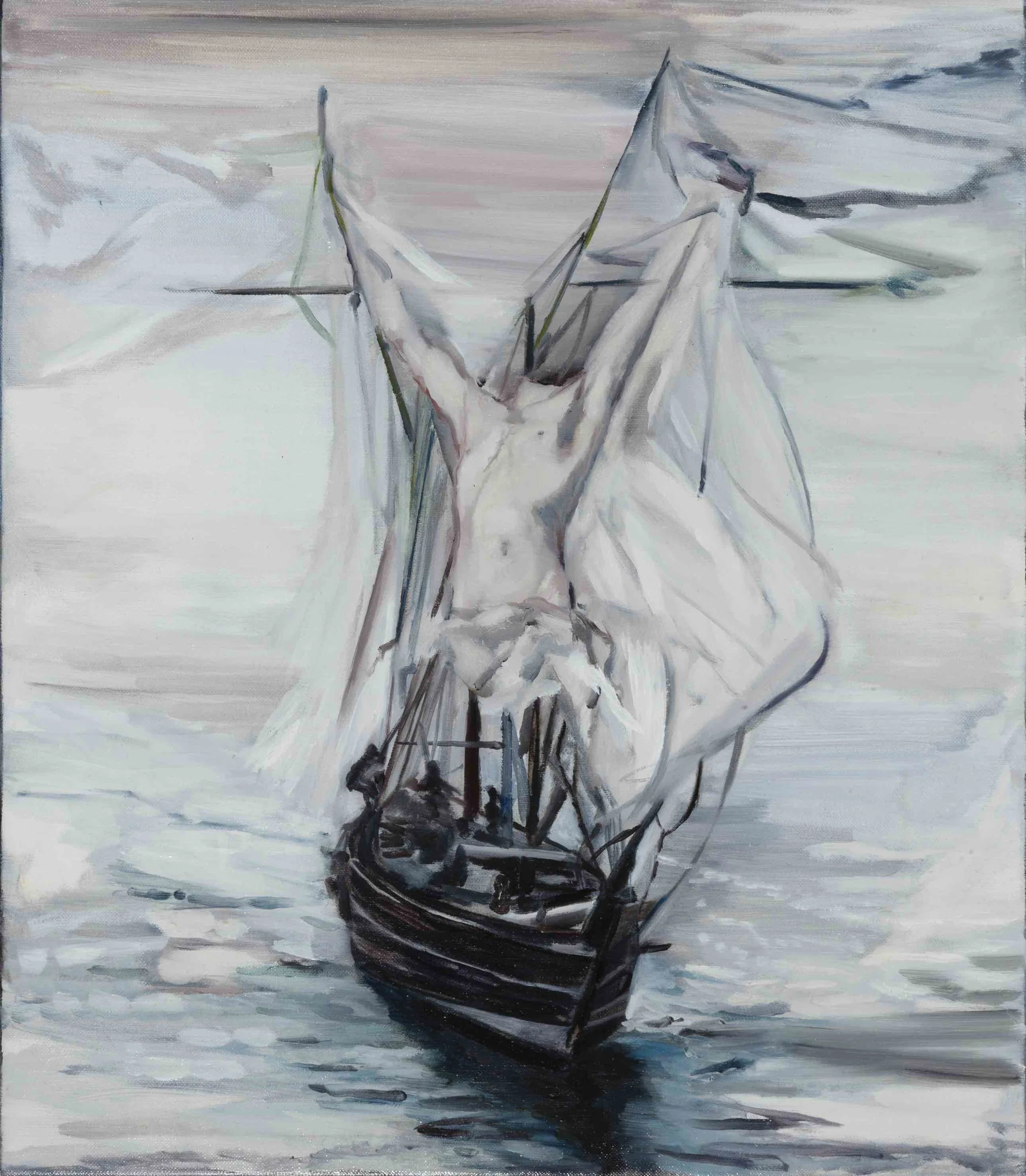 Setting Sail, Oil on linen, 48cm x 43cm