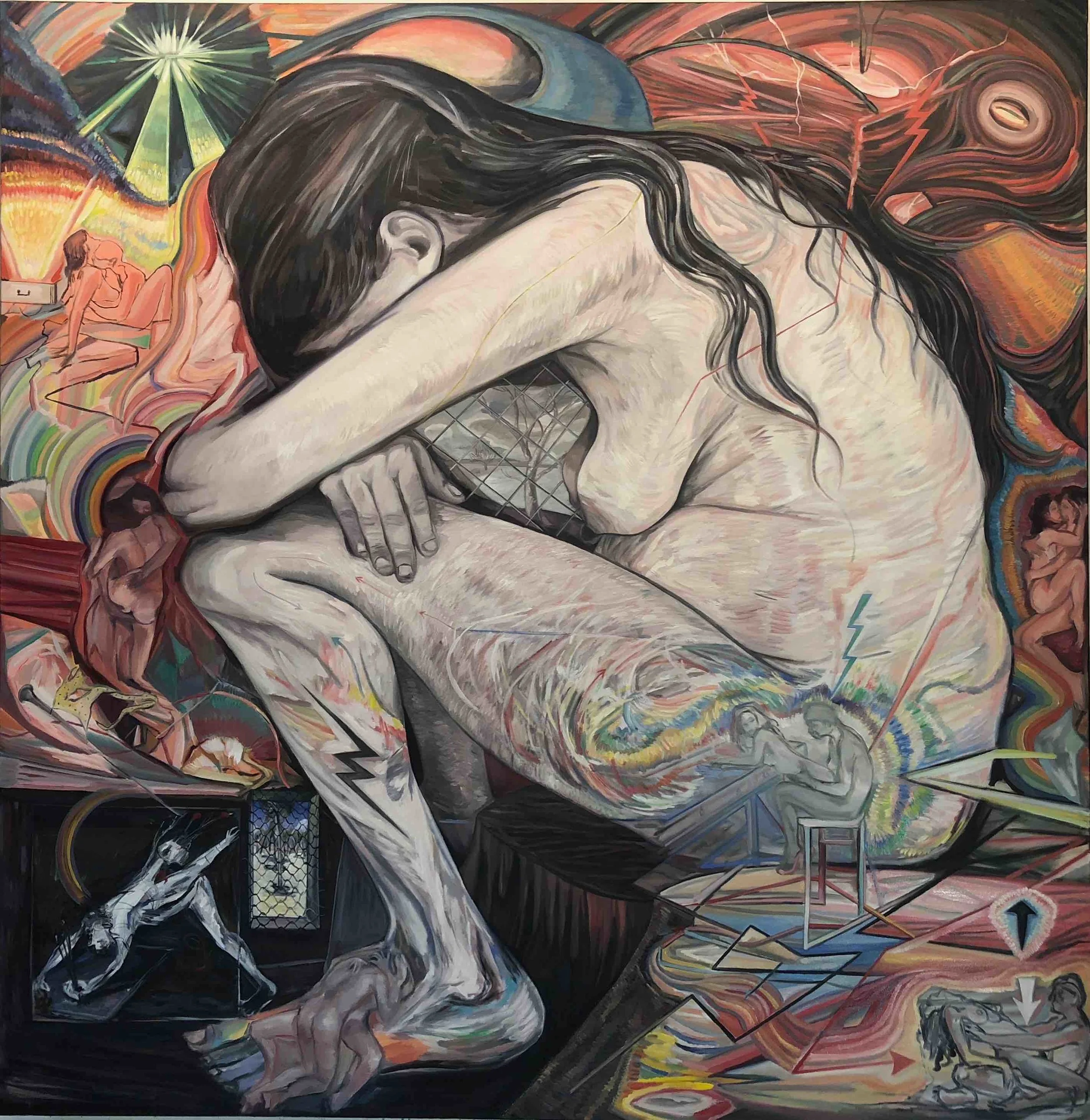 ‘#Sorrow’, oil on canvas, 220cm x 214cm