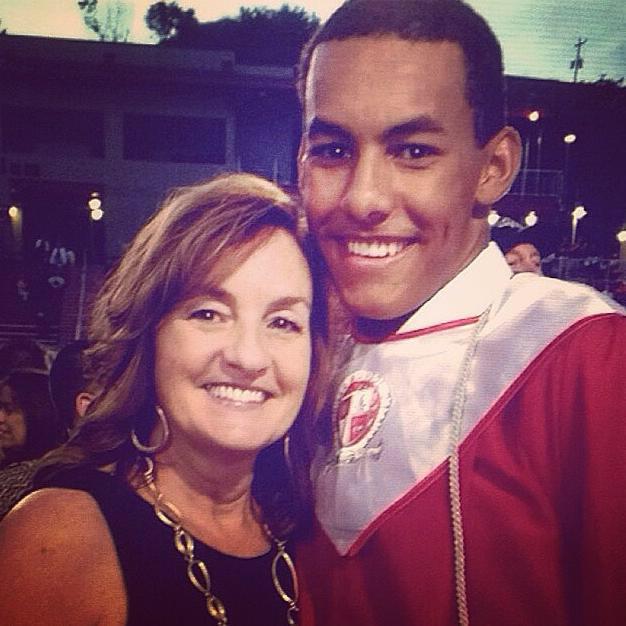 Karen Bostick with her son, Noah.
