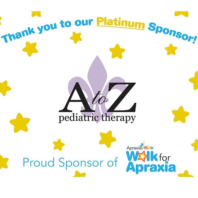 We are so VERY excited to sponsor the Atlanta Walk for Apraxia! Apraxia Kids does so much to spread awareness, educate, and promote research on Childhood Apraxia of Speech. We would love to see you there!!!